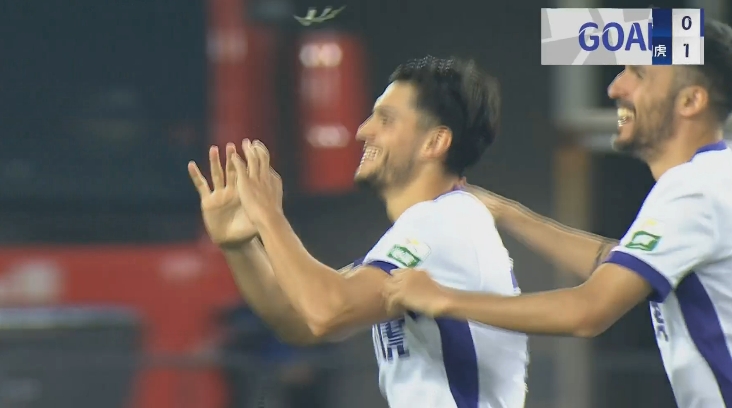 萨尔瓦多开场43秒进球，是采集数据以来津门虎在中超的最快进球